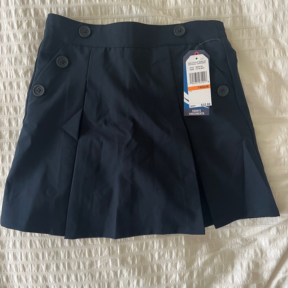 Nautica Girls' School Uniform Stretch Poplin Scooter